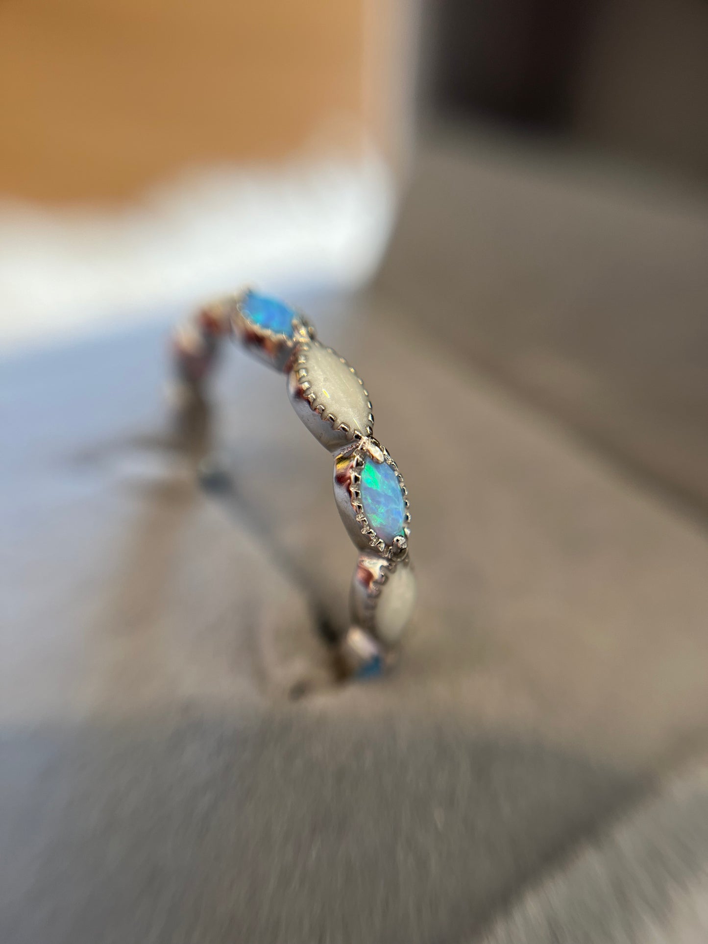 Blue Opal Full Eternity Ring