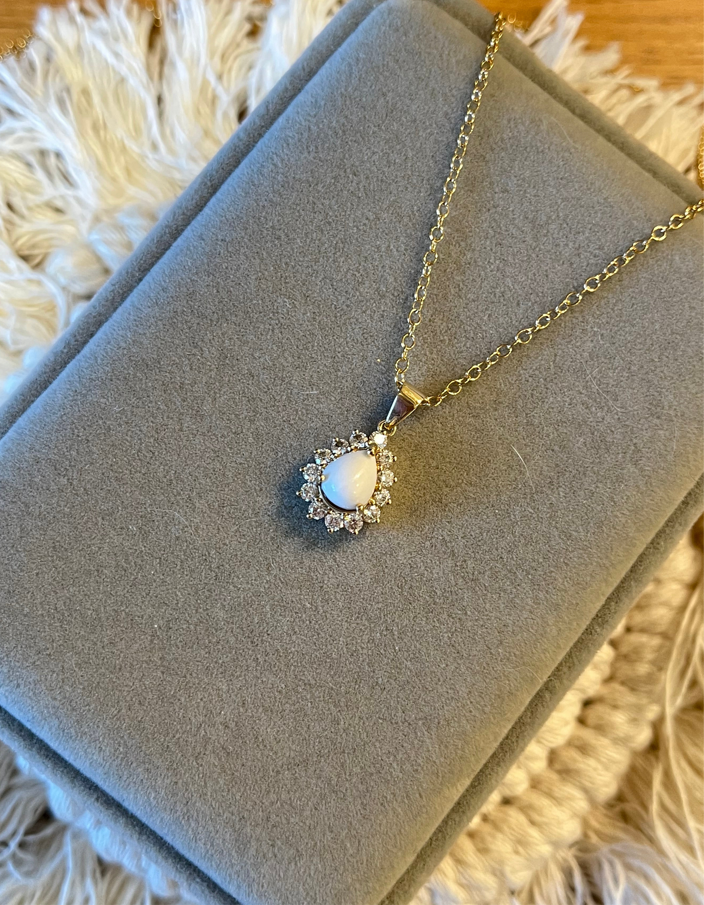 Crown Pear Necklace
