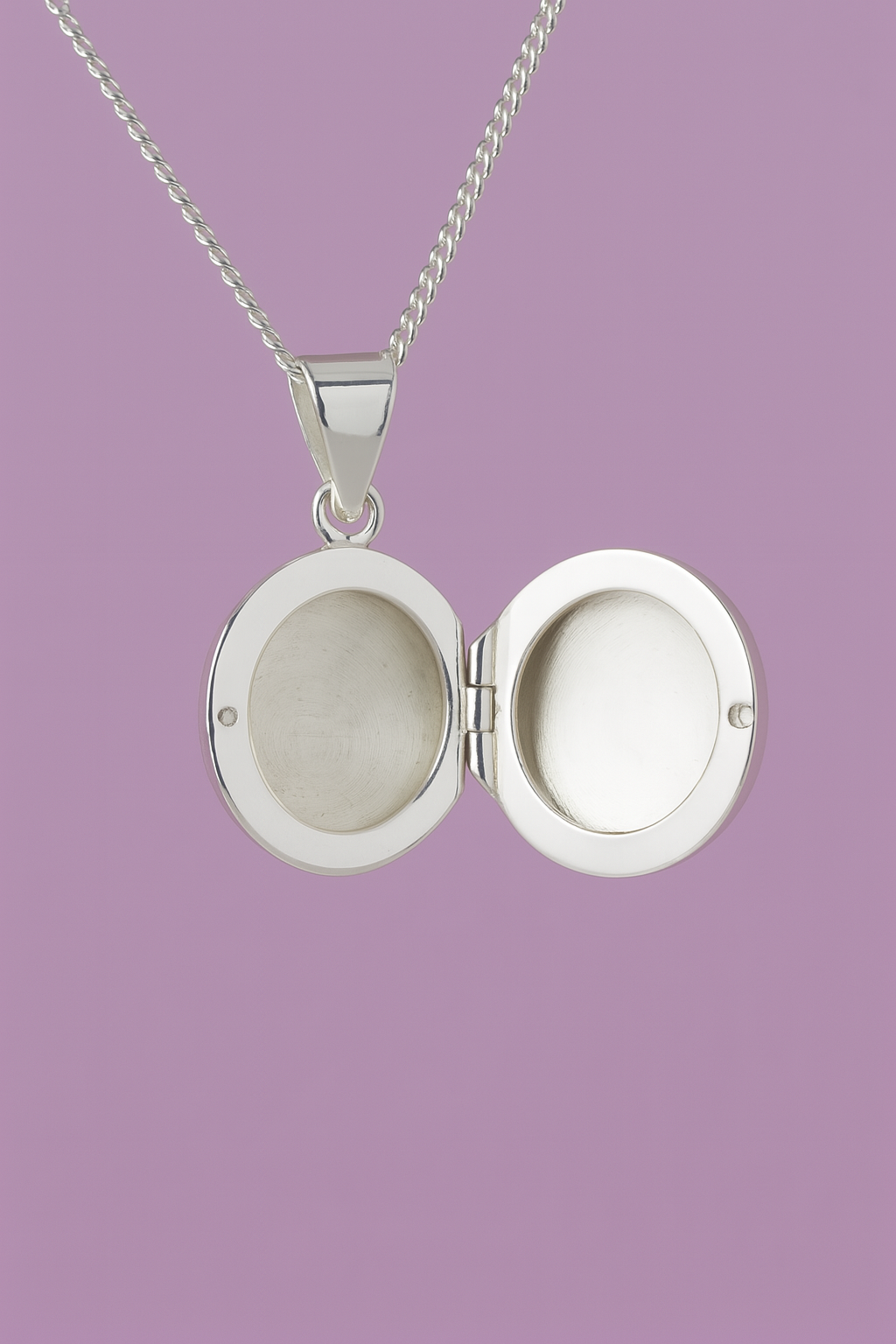 Silver Round Keepsake Locket