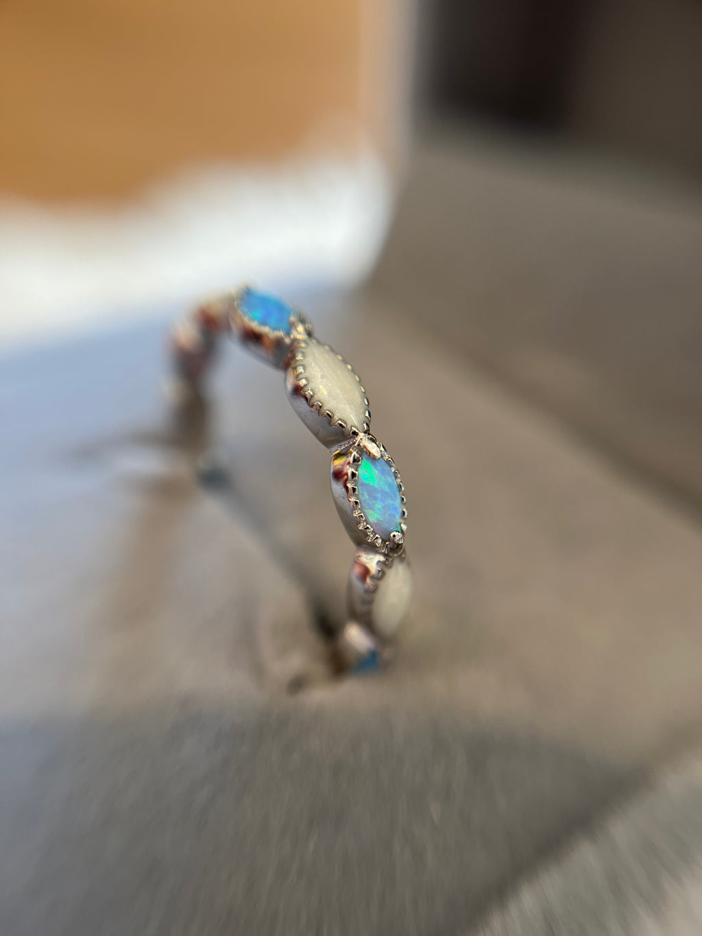 Blue Opal Full Eternity Ring