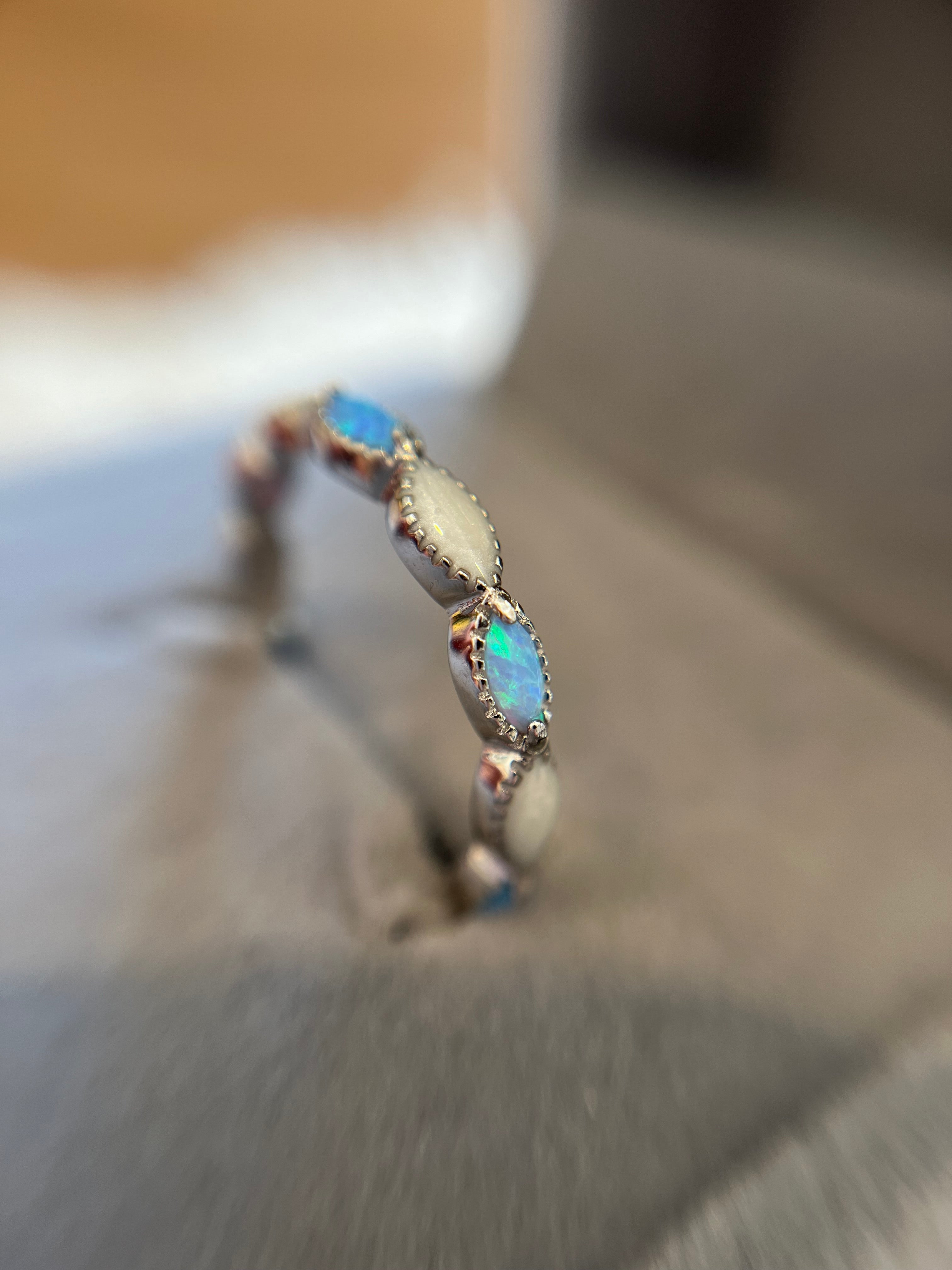 Blue Opal Full Eternity Ring