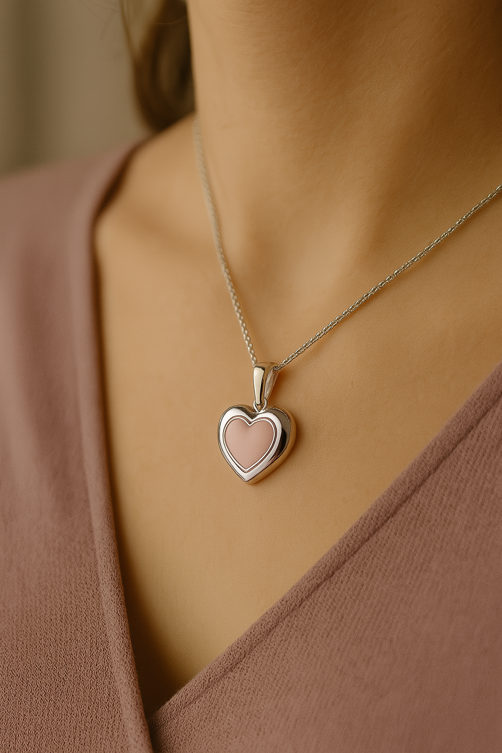 Silver Heart Keepsake Locket