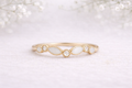 The Wishbone Birthstone Ring