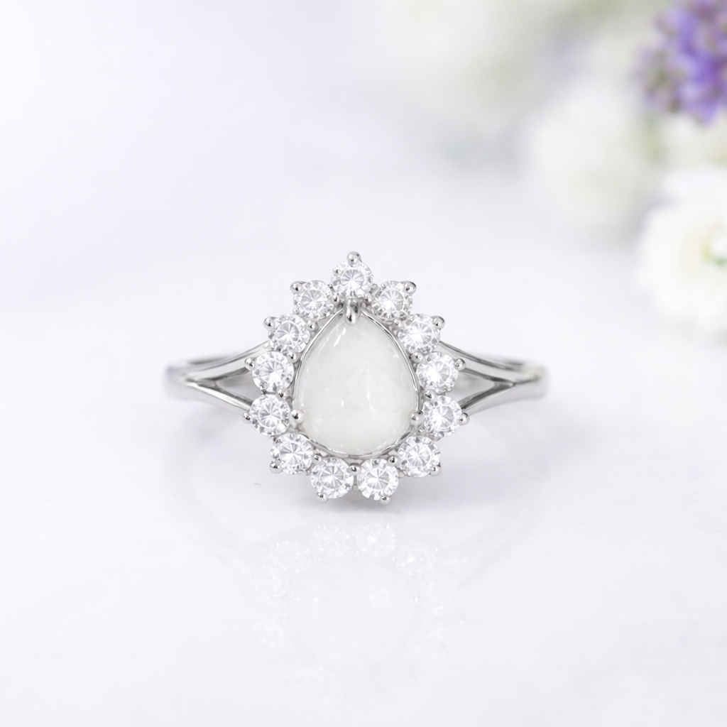 The Crown Pear Ring