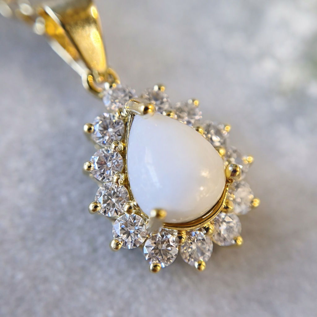 Crown Pear Necklace