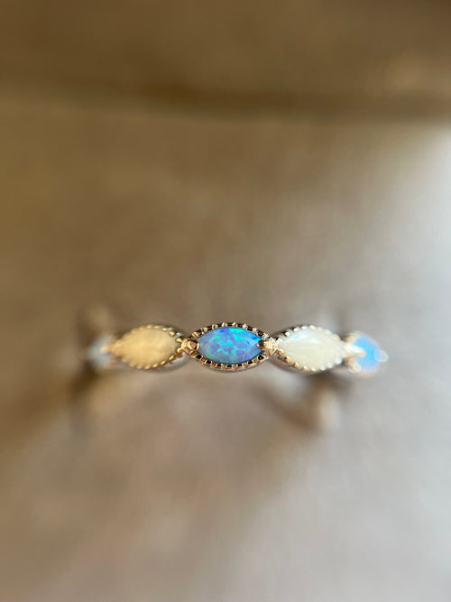 Blue Opal Full Eternity Ring