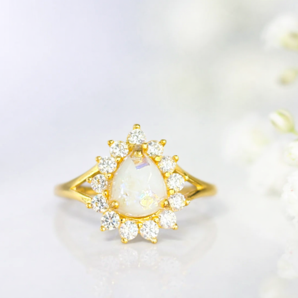 The Crown Pear Ring
