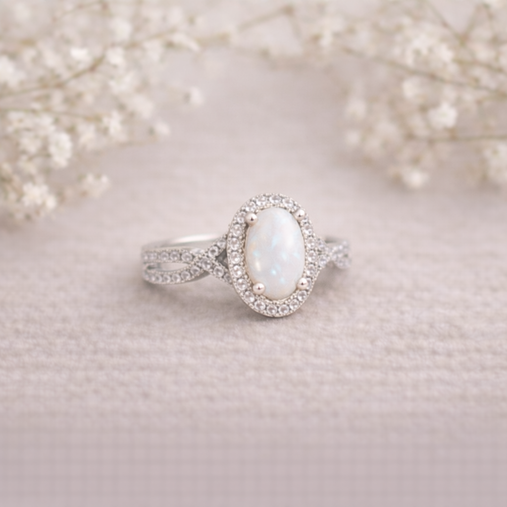 The Sparkle Oval Infinity Ring