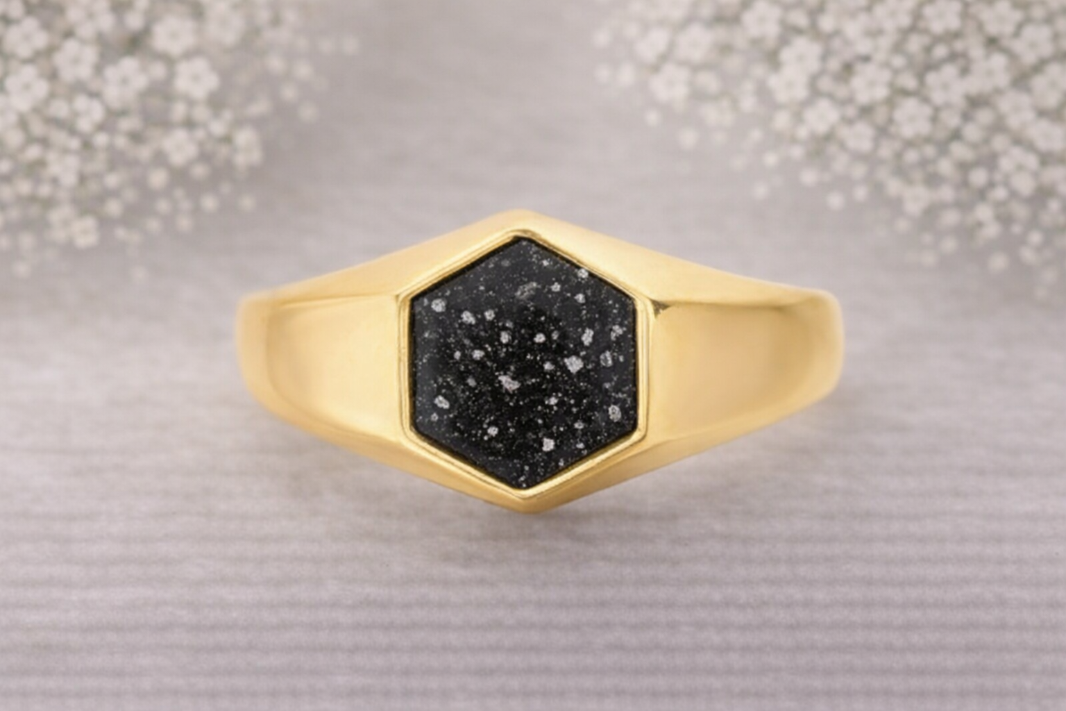 Mens Hexagon Ring