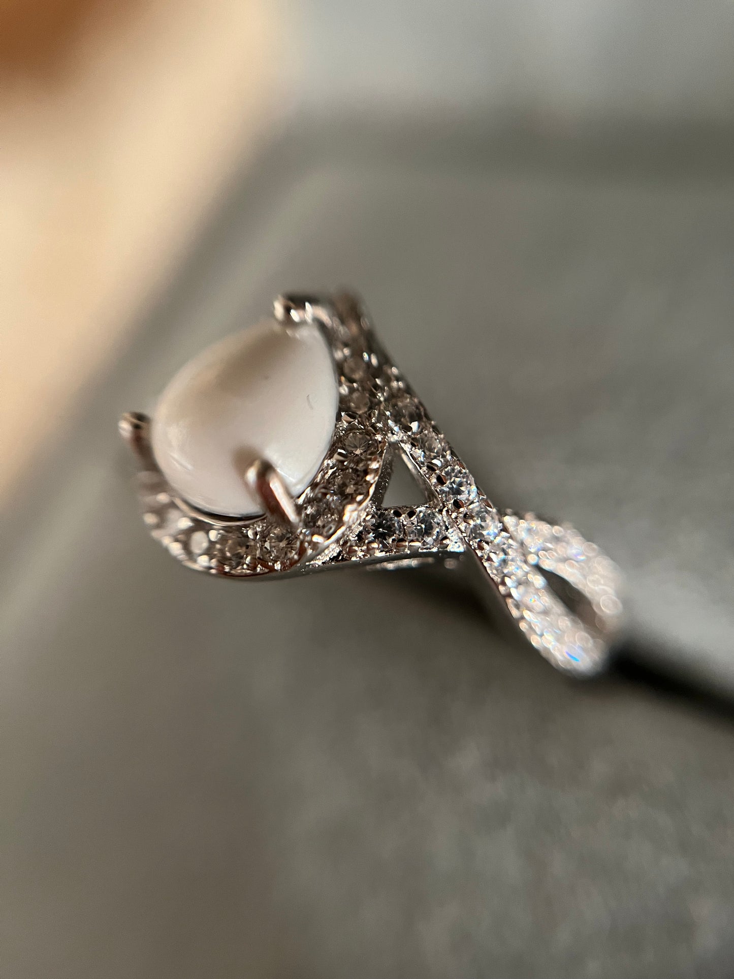 The Sparkle Pear Infinity Ring