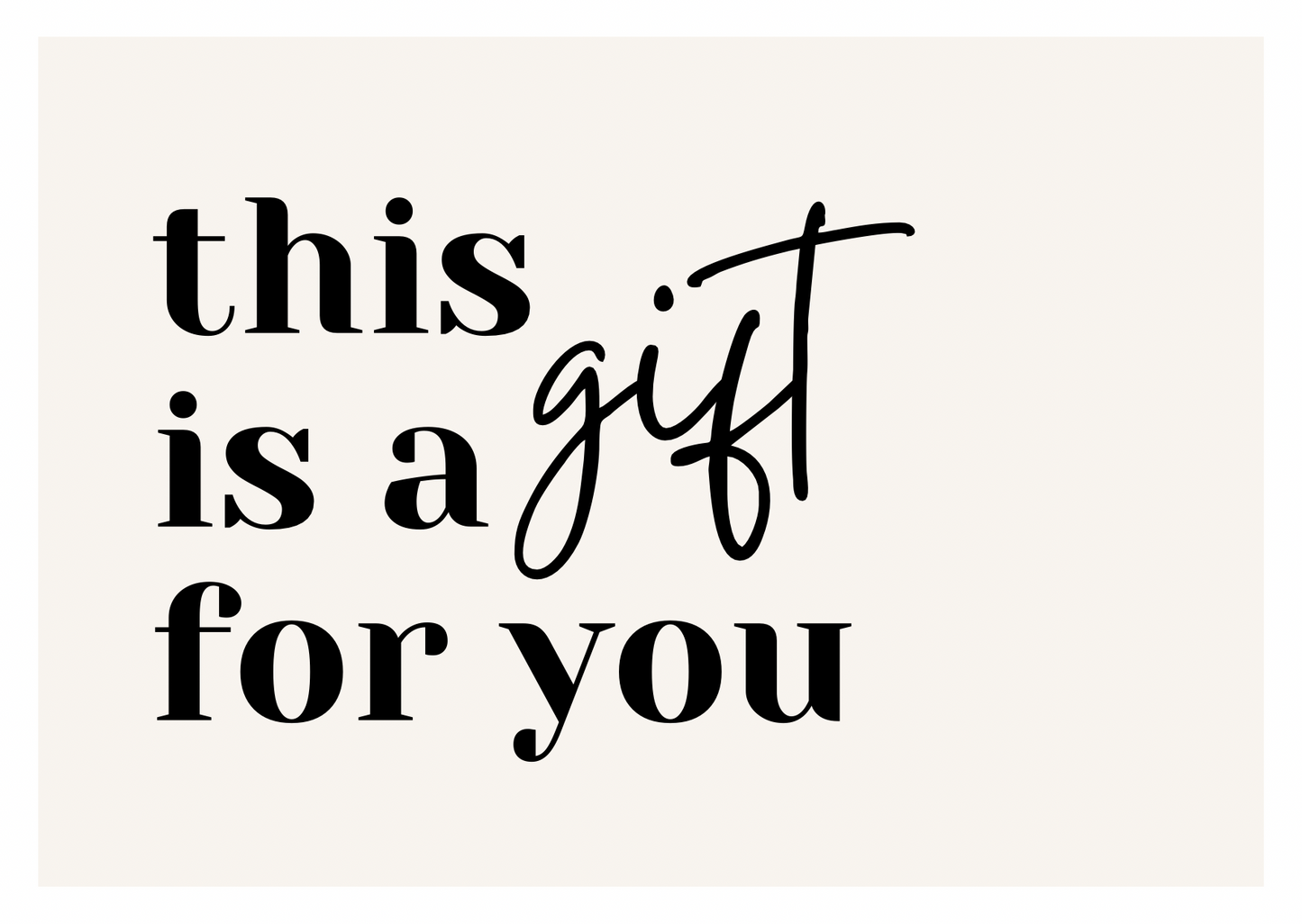 Keepsake Gift Card