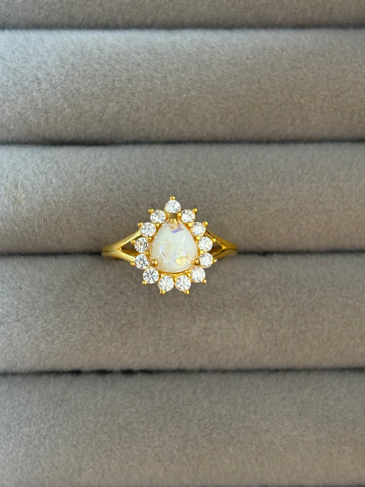 The Crown Pear Ring