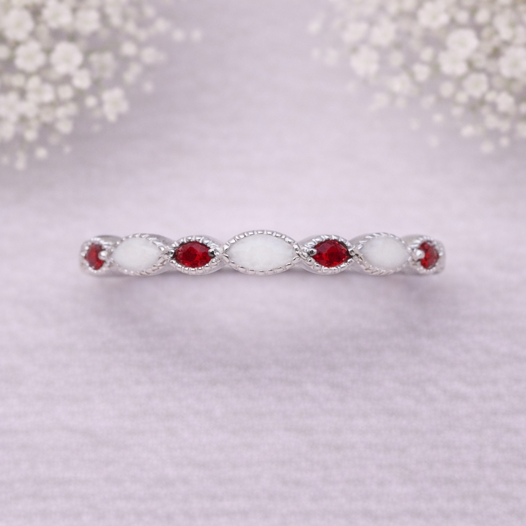 Full Marquise Birthstone Eternity Ring