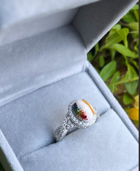 The Sparkle Oval Infinity Ring