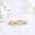 Solid Gold Half Eternity Ring