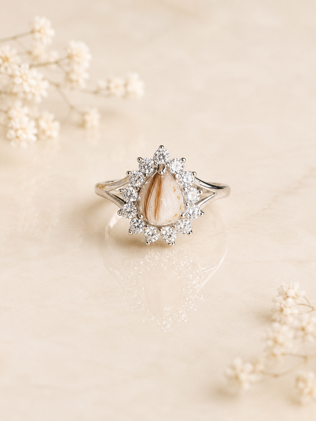 The Crown Pear Ring