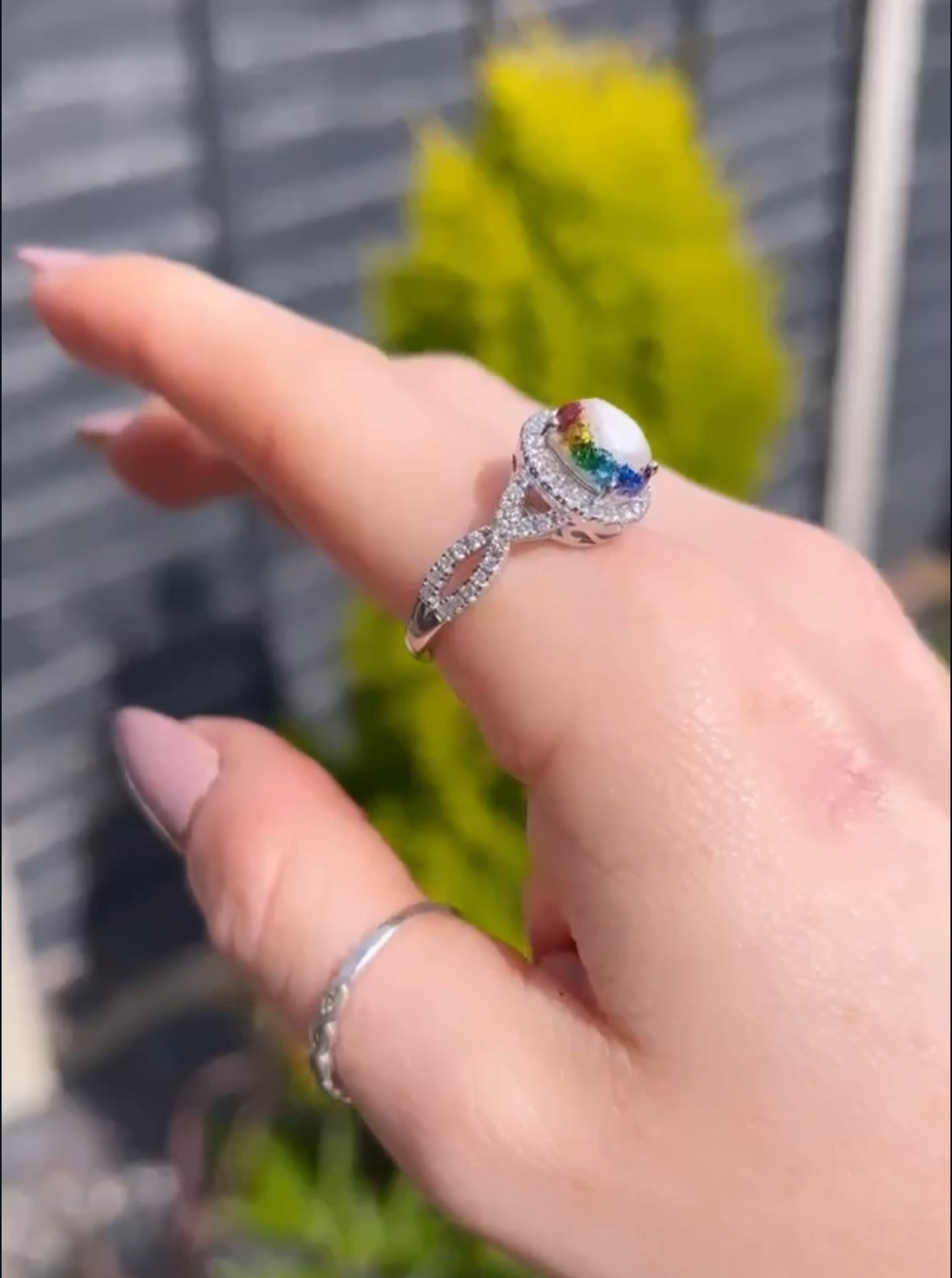 The Sparkle Oval Infinity Ring