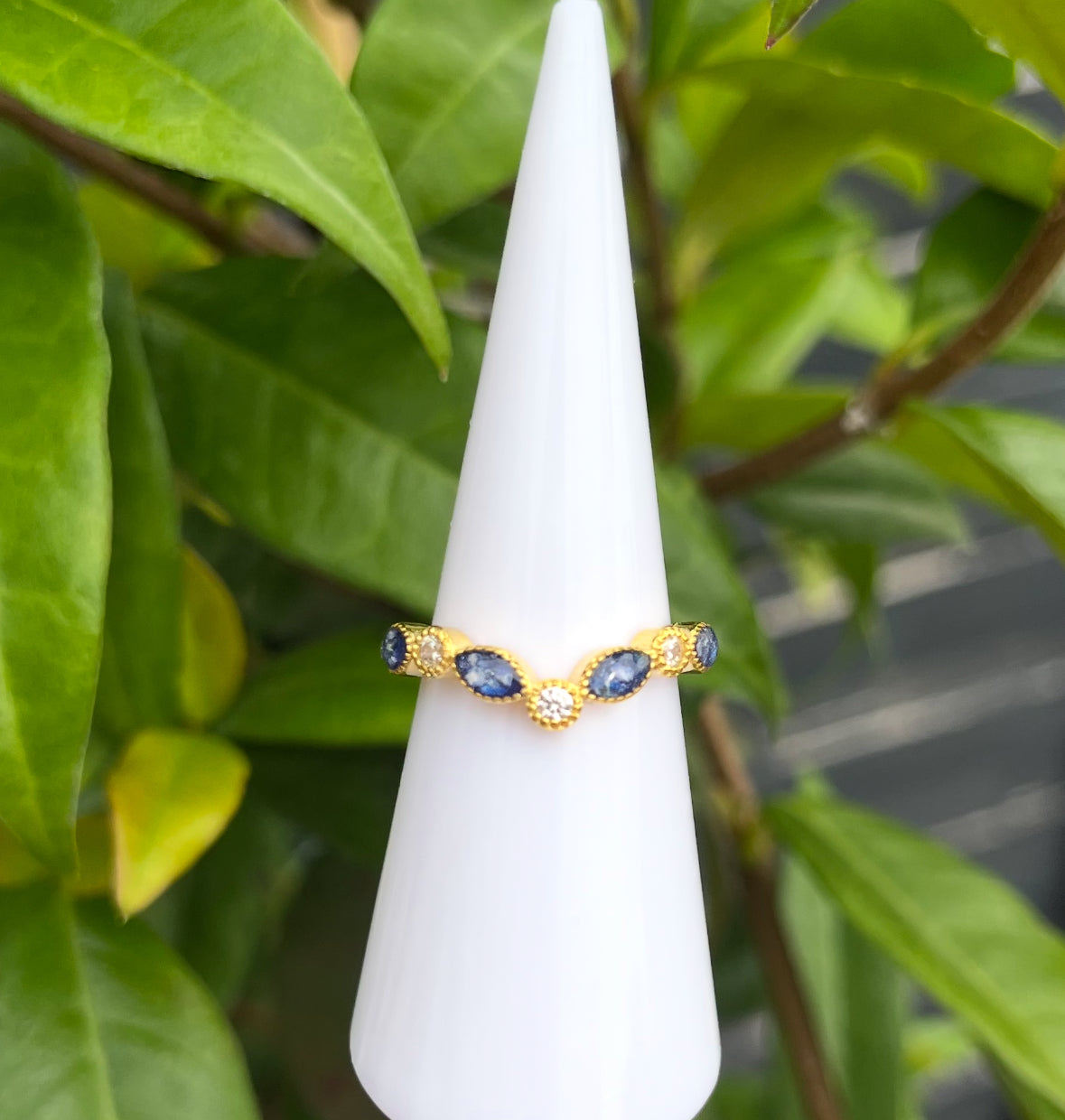 The Multiple Birthstone Wishbone Ring