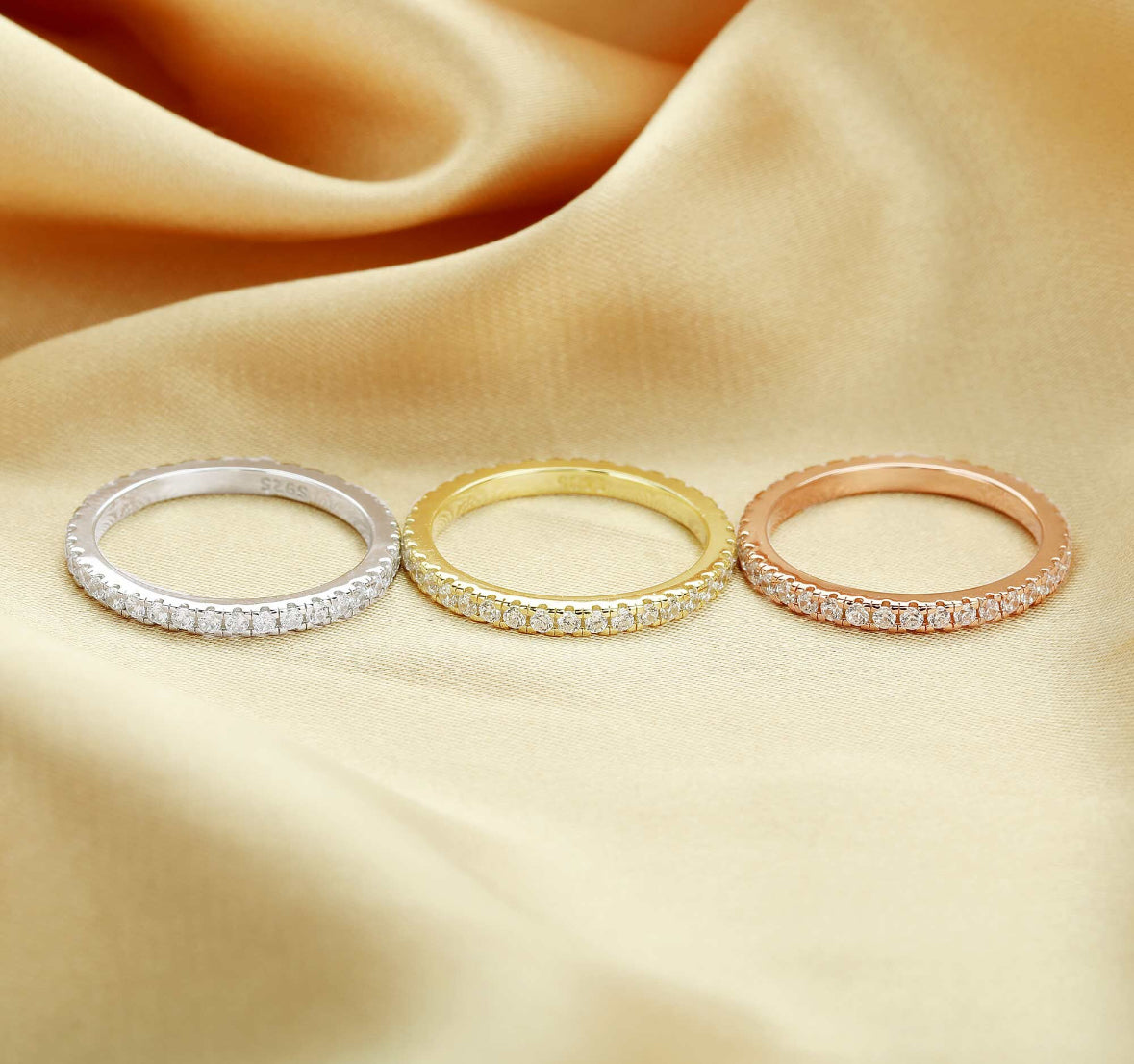 Sparkling Eternity Stacker Ring