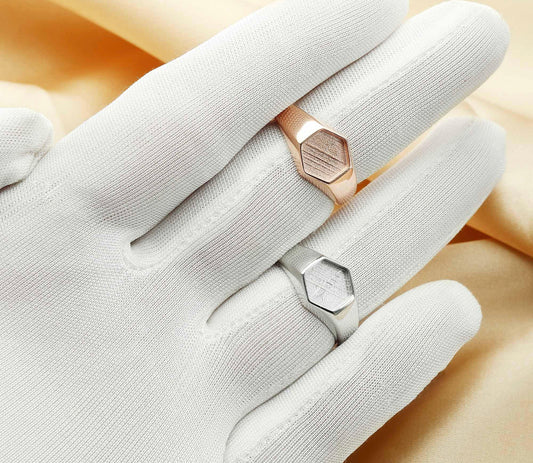 Mens Hexagon Ring