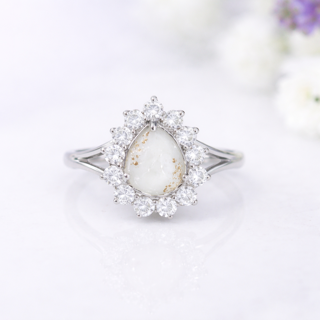 The Crown Pear Ring