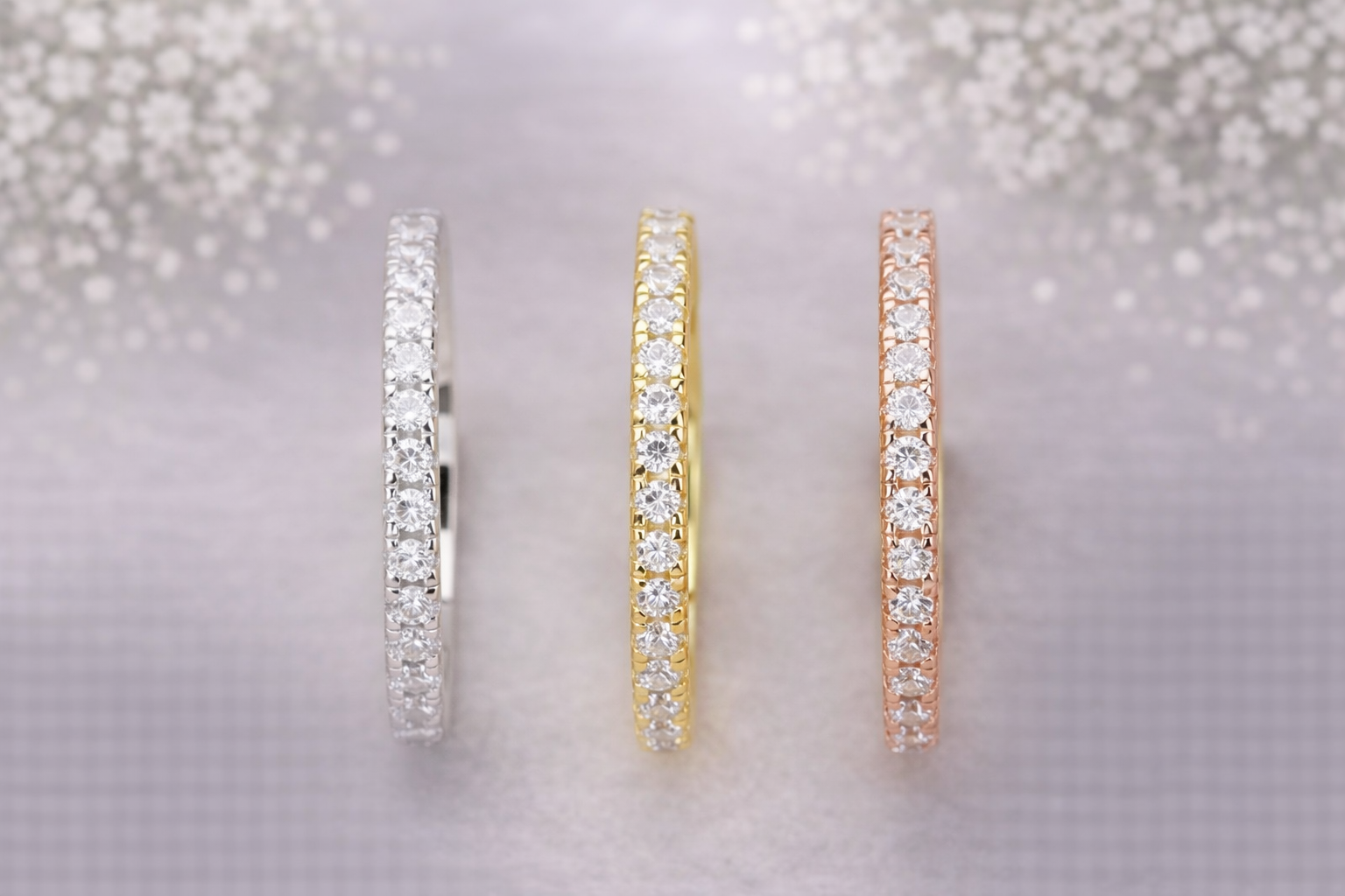 Sparkling Eternity Stacker Ring