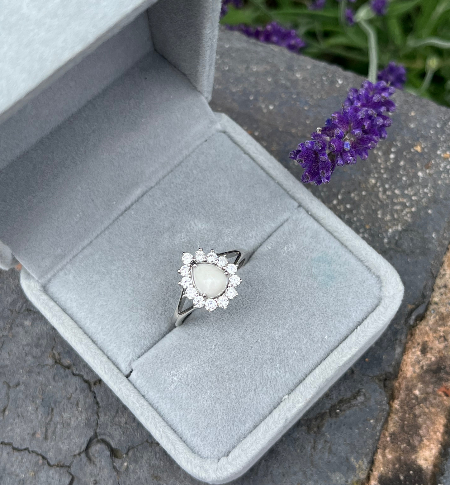 The Crown Pear Ring