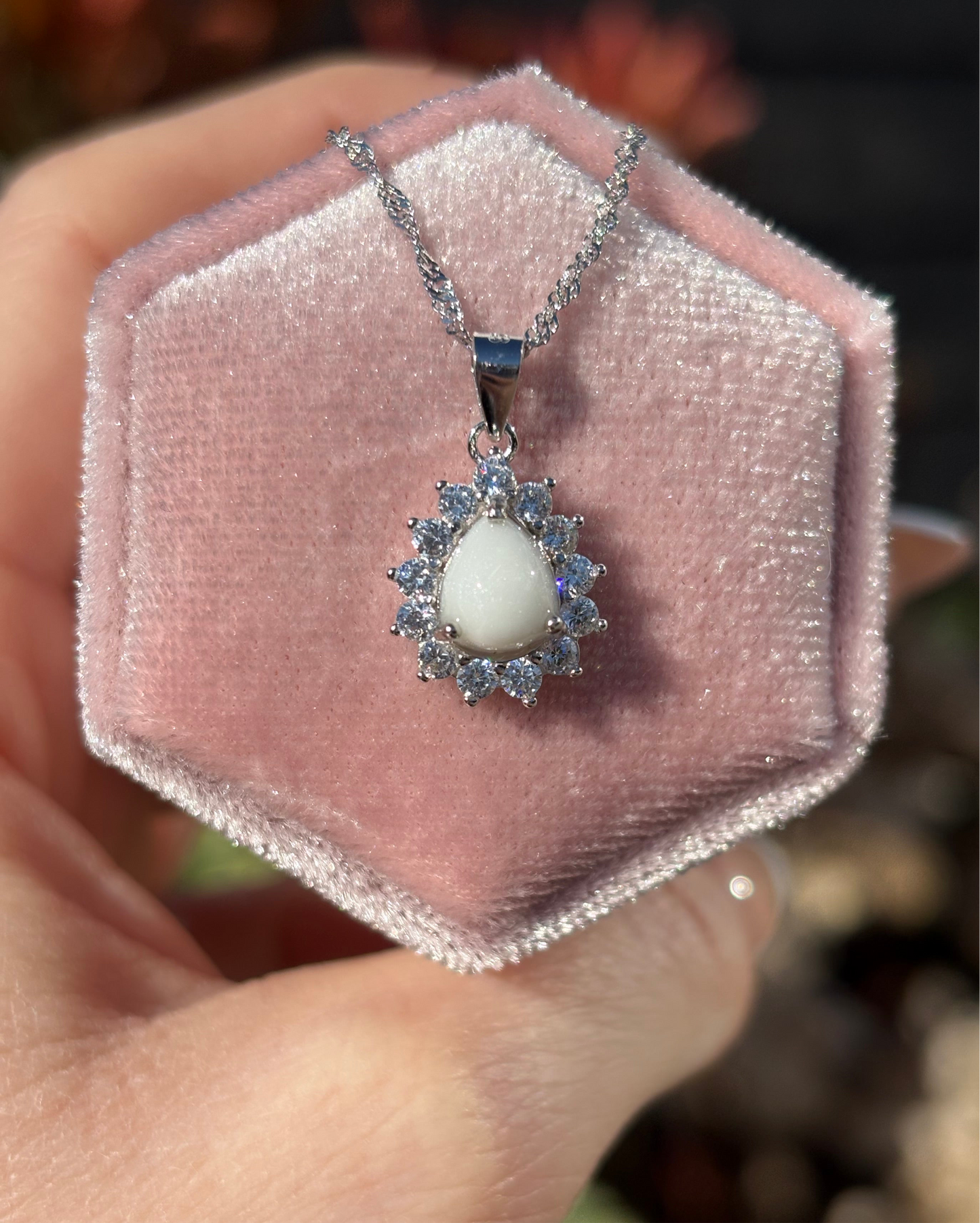 Crown Pear Necklace