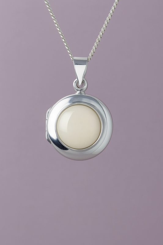 Silver Round Keepsake Locket
