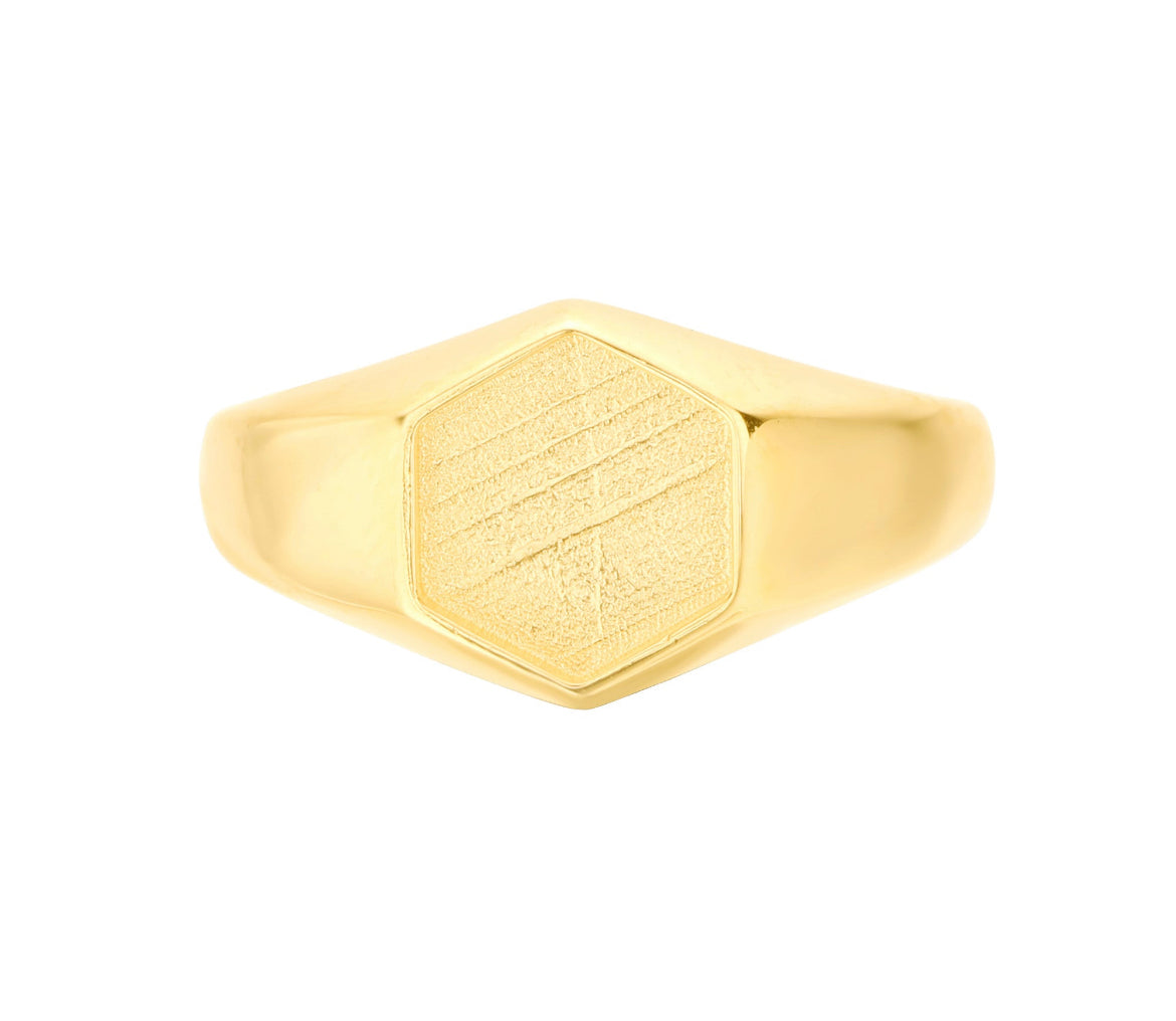 Mens Hexagon Ring