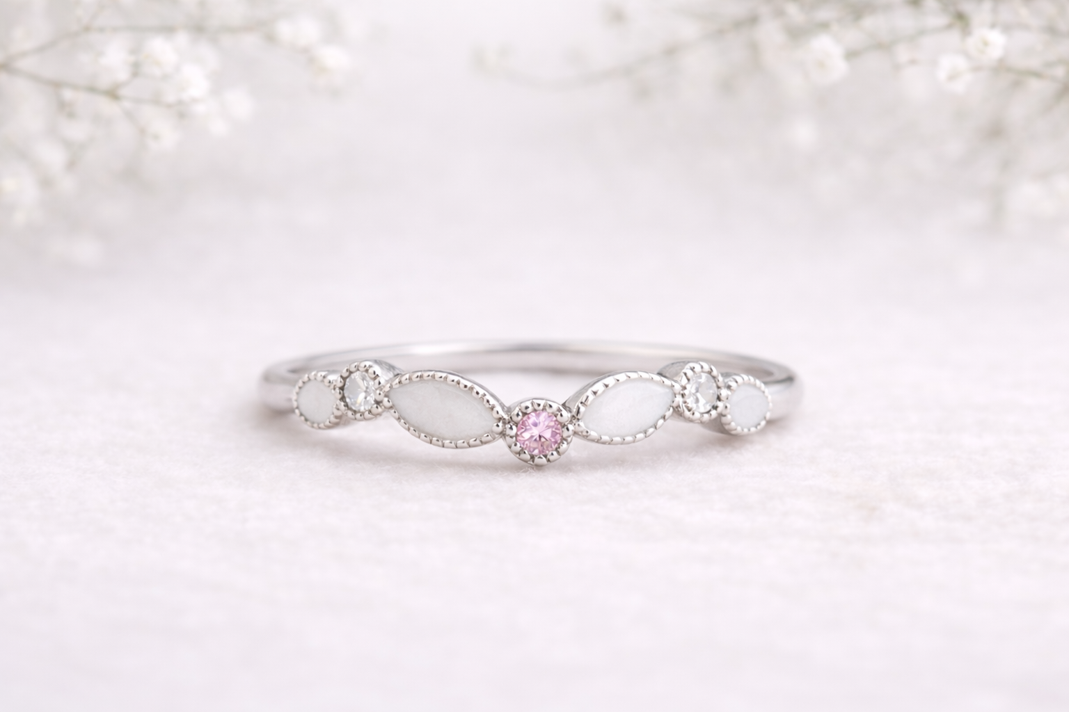 The Multiple Birthstone Wishbone Ring