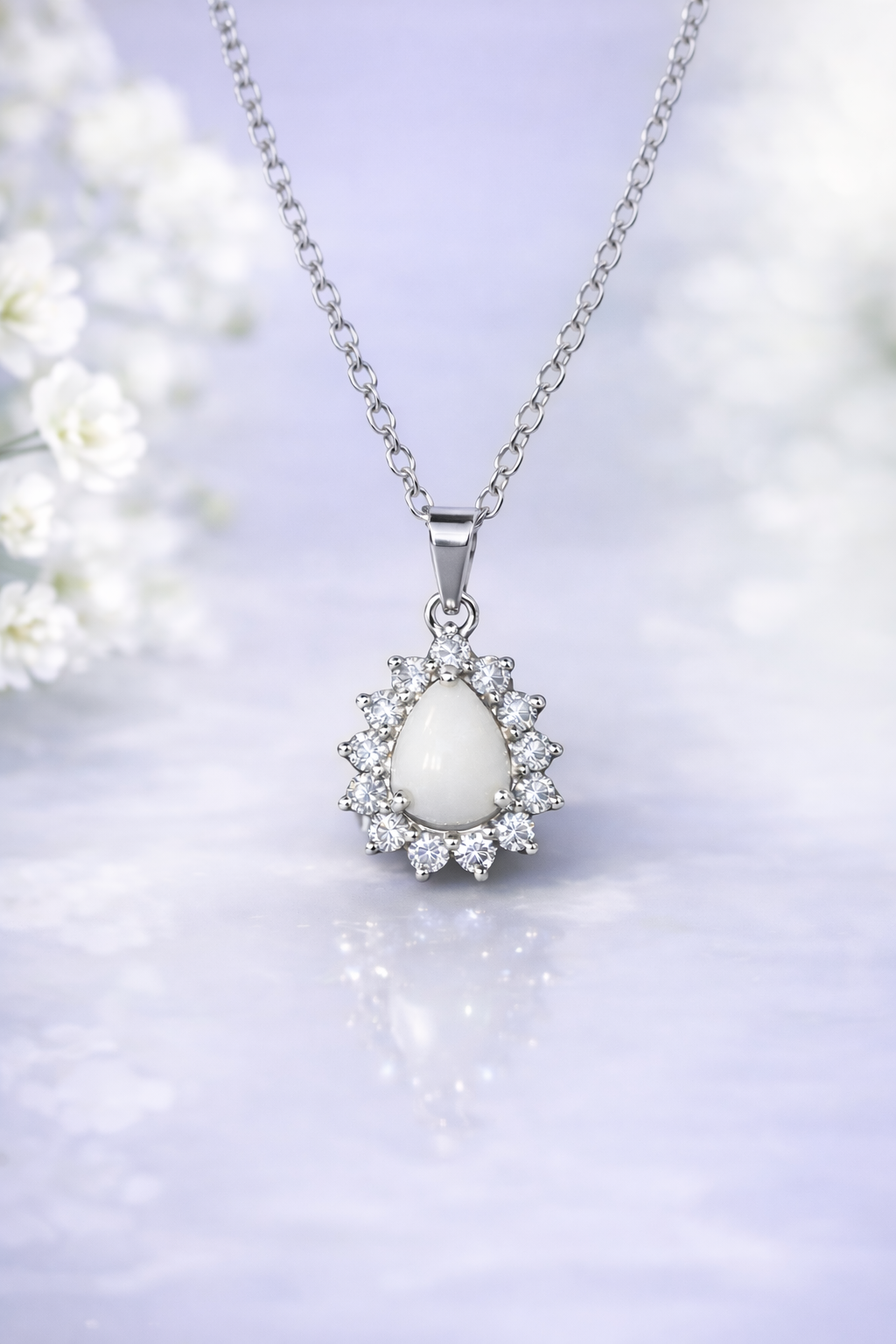 Crown Pear Necklace