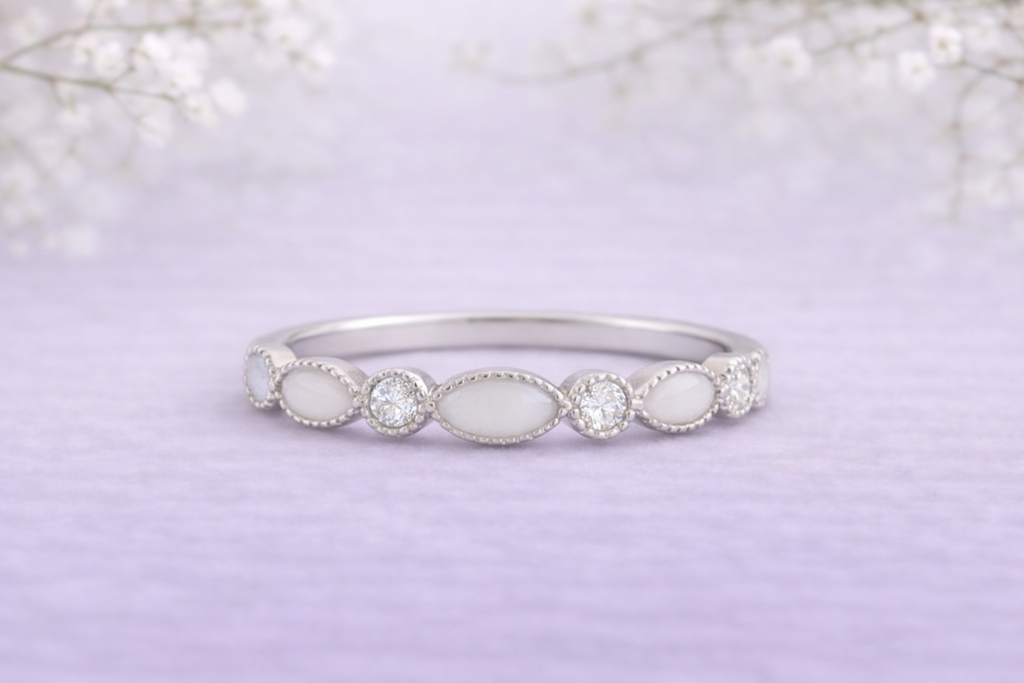 Half Birthstone Eternity Ring