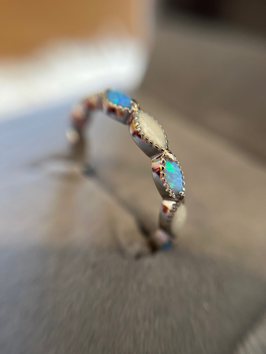 Blue Opal Full Eternity Ring