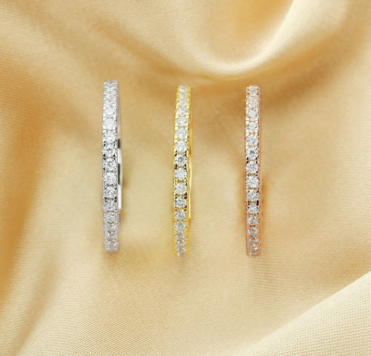 Sparkling Eternity Stacker Ring