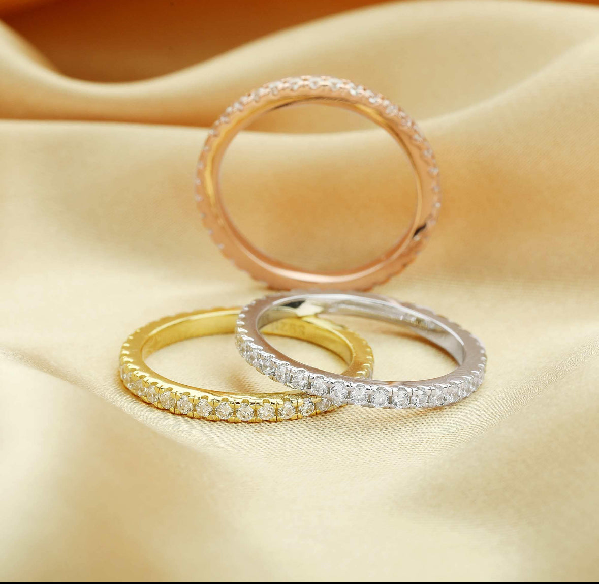 Sparkling Eternity Stacker Ring