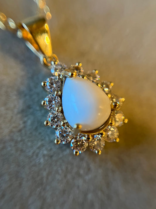Crown Pear Necklace