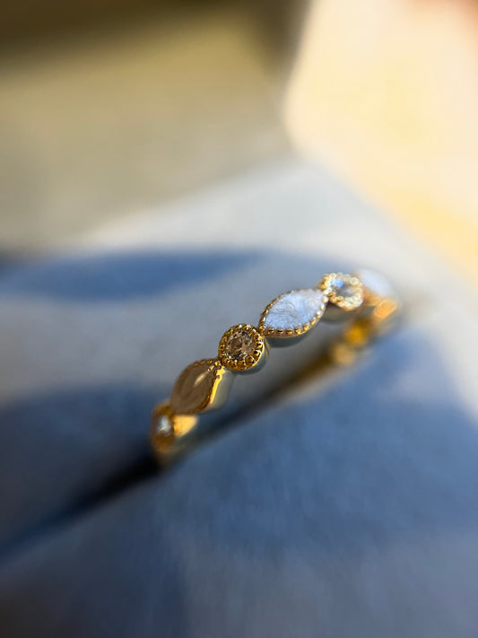 Solid Gold Half Eternity Ring